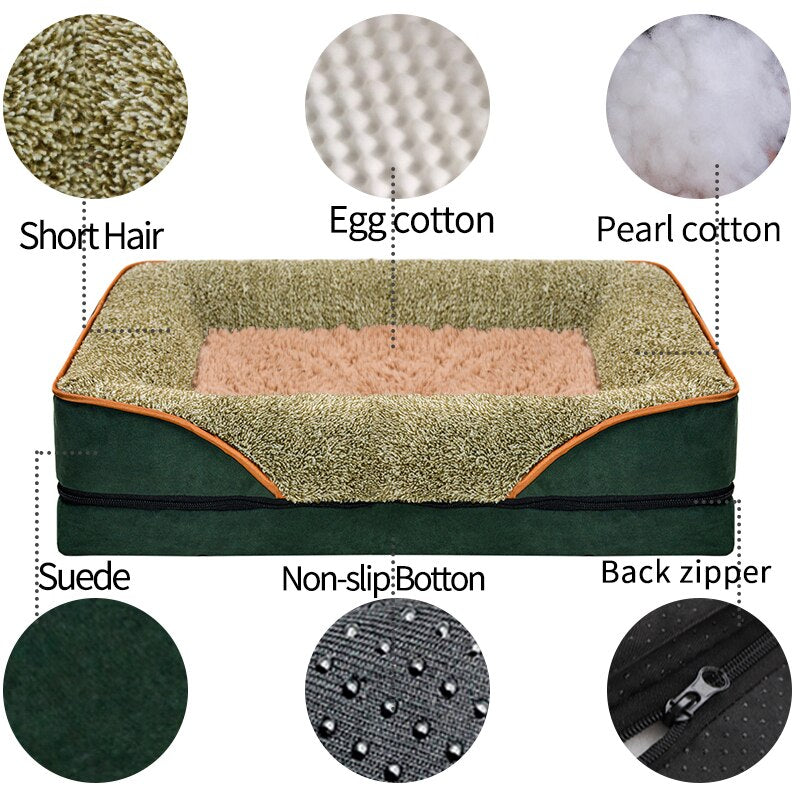 Dropshipping 2023 Best Selling Products Zipper Dog Beds Kennel Bed Mat Winter Large Dog Sofa Bed Dog Washable Mat For Small Dog