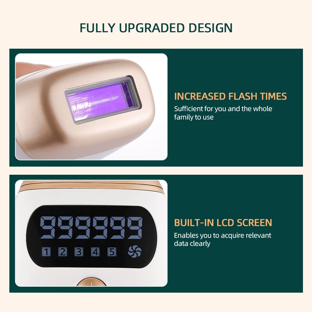 Safe and Painless: IPL laser hair removal has been proven to be gentle, high safety, no side effects, flawless and painless