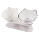 Pet Double Cat Bowl With Raised Stand.