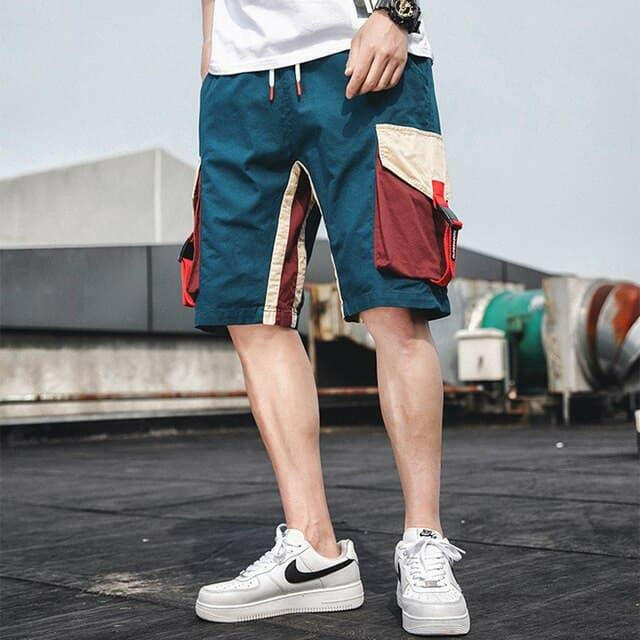 Casual Cargo Shorts Contrast Color Fashion Short