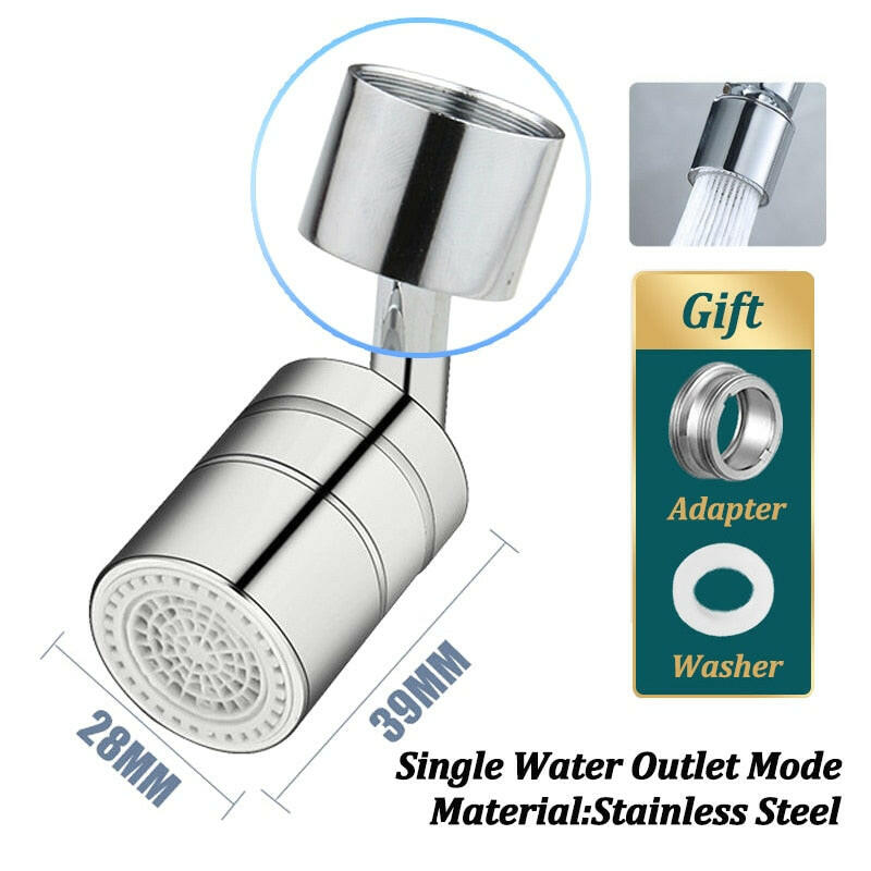 720°Universal Kitchen Faucet Anti-splash Aerator Bathroom Tap Rotatable Faucet Sprayer Saving Water Tap Nozzle Extender Adapter.