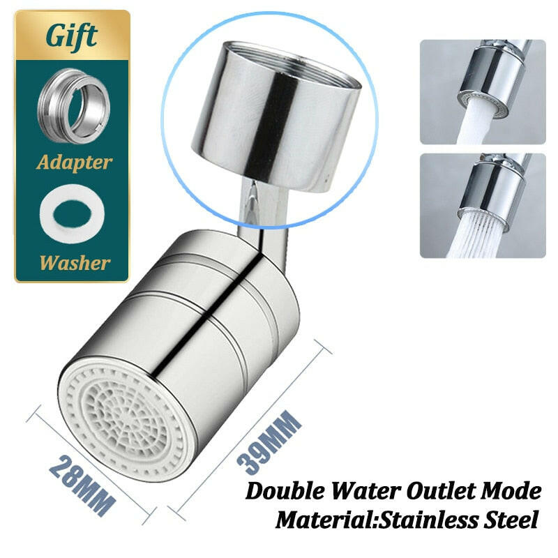 720°Universal Kitchen Faucet Anti-splash Aerator Bathroom Tap Rotatable Faucet Sprayer Saving Water Tap Nozzle Extender Adapter.