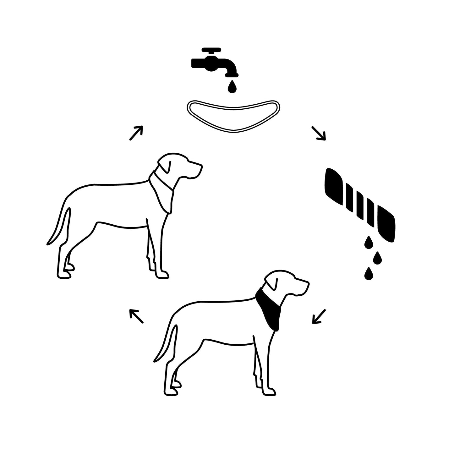 ICE BAND - Dog Cooling Bandana | Beat the Heat with Style
