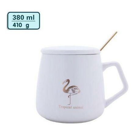 Mug with lid Spoon Travel Cup - Nakinsige