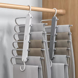 Multi-functional 6 in 1 Pants Hanger For Clothes Rack adjustablanizer Trouser Storage.