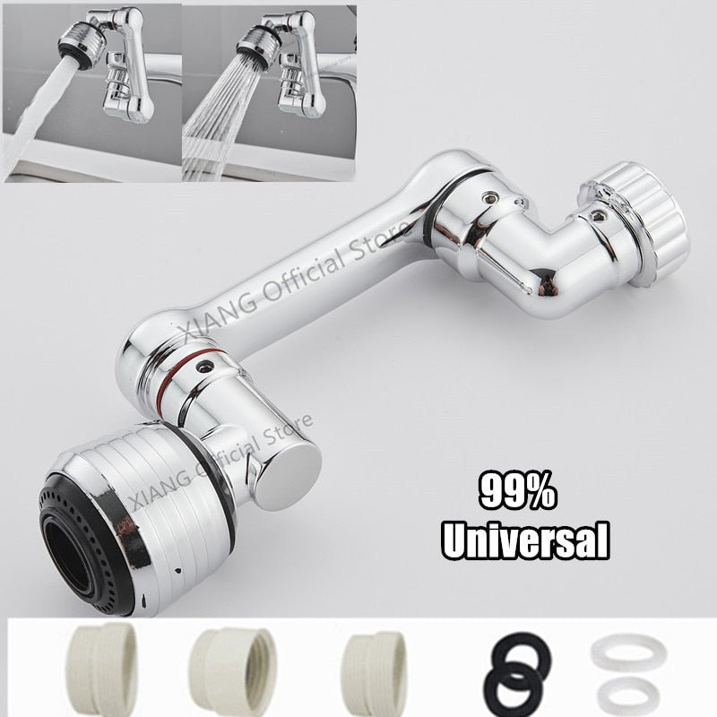 New 99% Universal 1080° Rotary Extender Faucet Aerator Robotic Arm Plastic Splash for Kitchen Washbasin Faucets Bubbler Nozzle.