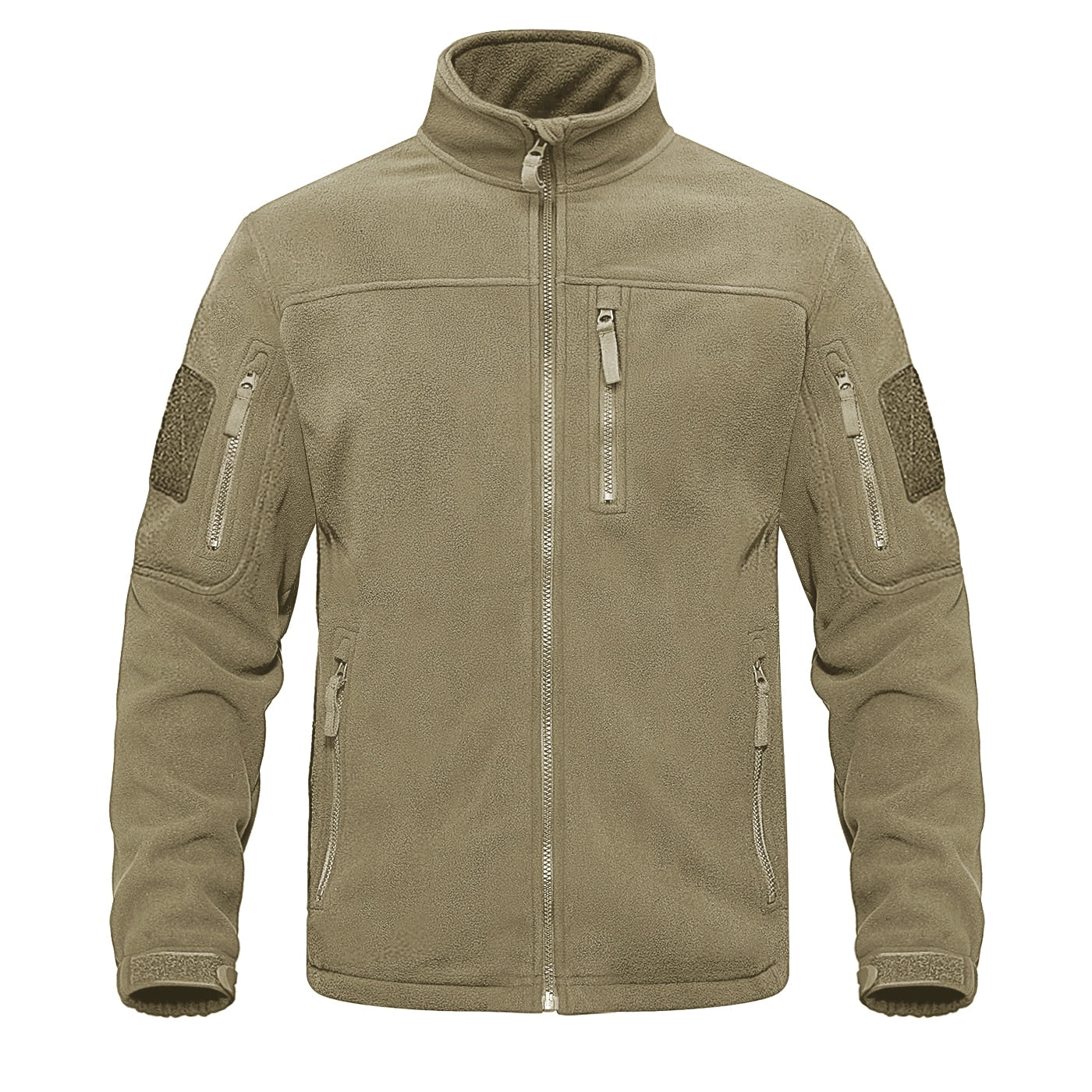 Green-fleece-thermal-warm-casual Tacvasen men's tactical jacket.