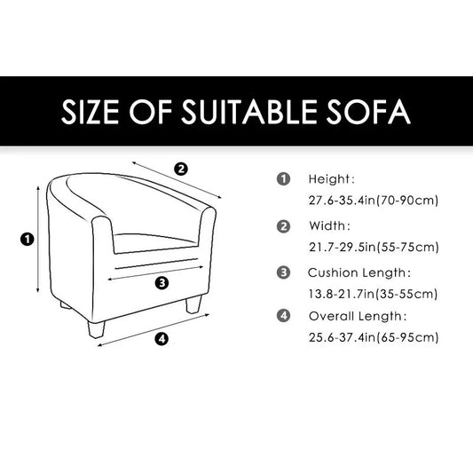 Split Style Tub Chair Cover Stretch Armchair Cover Club Sofa Covers for Living Room Sofas.