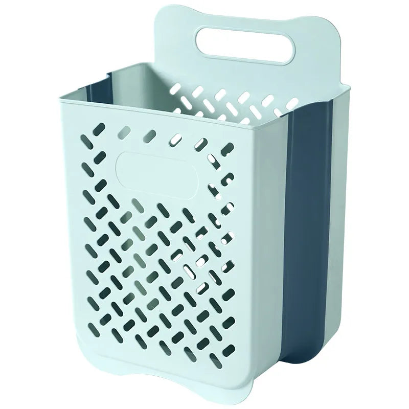 Folding Bathroom Laundry Basket Wall-mounted dirty clothes storage baskets.