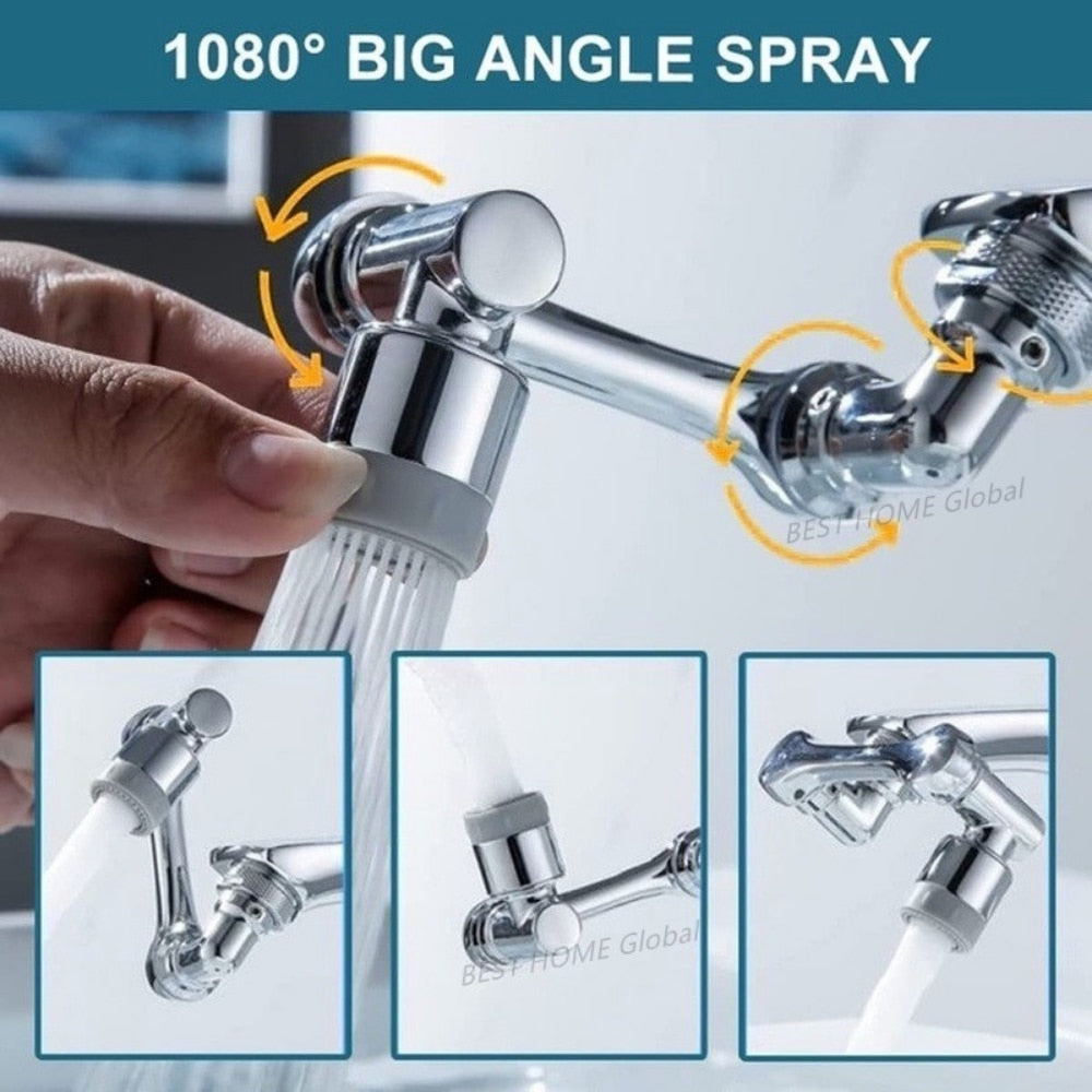 New 99% Universal 1080° Rotary Extender Faucet Aerator Robotic Arm Plastic Splash for Kitchen Washbasin Faucets Bubbler Nozzle.