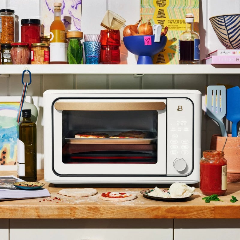 Beautiful 6 Slice Touchscreen Air Fryer Toaster Oven, White Icing by Drew Barrymore deep fryer  air fryer 10 liters  air frier