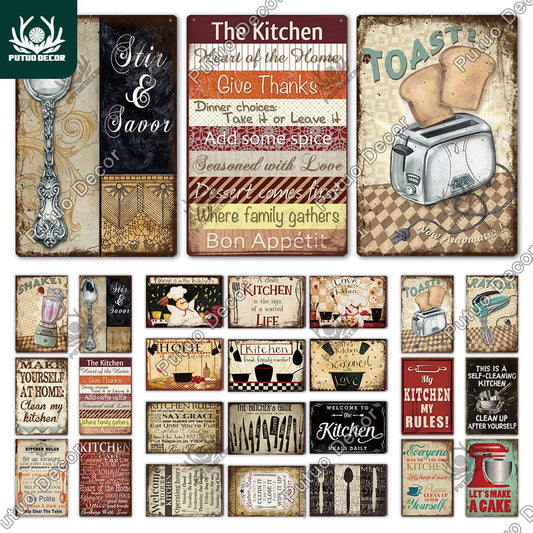 Decorative Wall Art Stickers Cafe Kitchen Dinner Poster Plate.