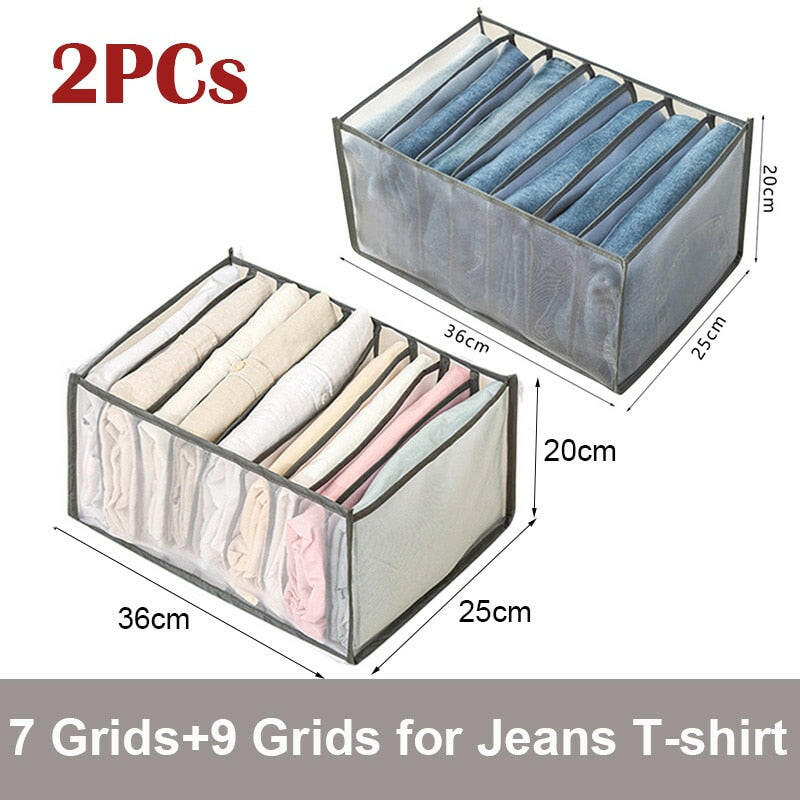 2/3PCs Underwear Drawer Organizer Storage Box Foldable Closet Organizers Drawer Divider Storage Boxes for Underpants Socks Bra.