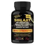 Shilajit Capsules Ashwagandha Extra Strength Dietary Supplement 60 Capsules