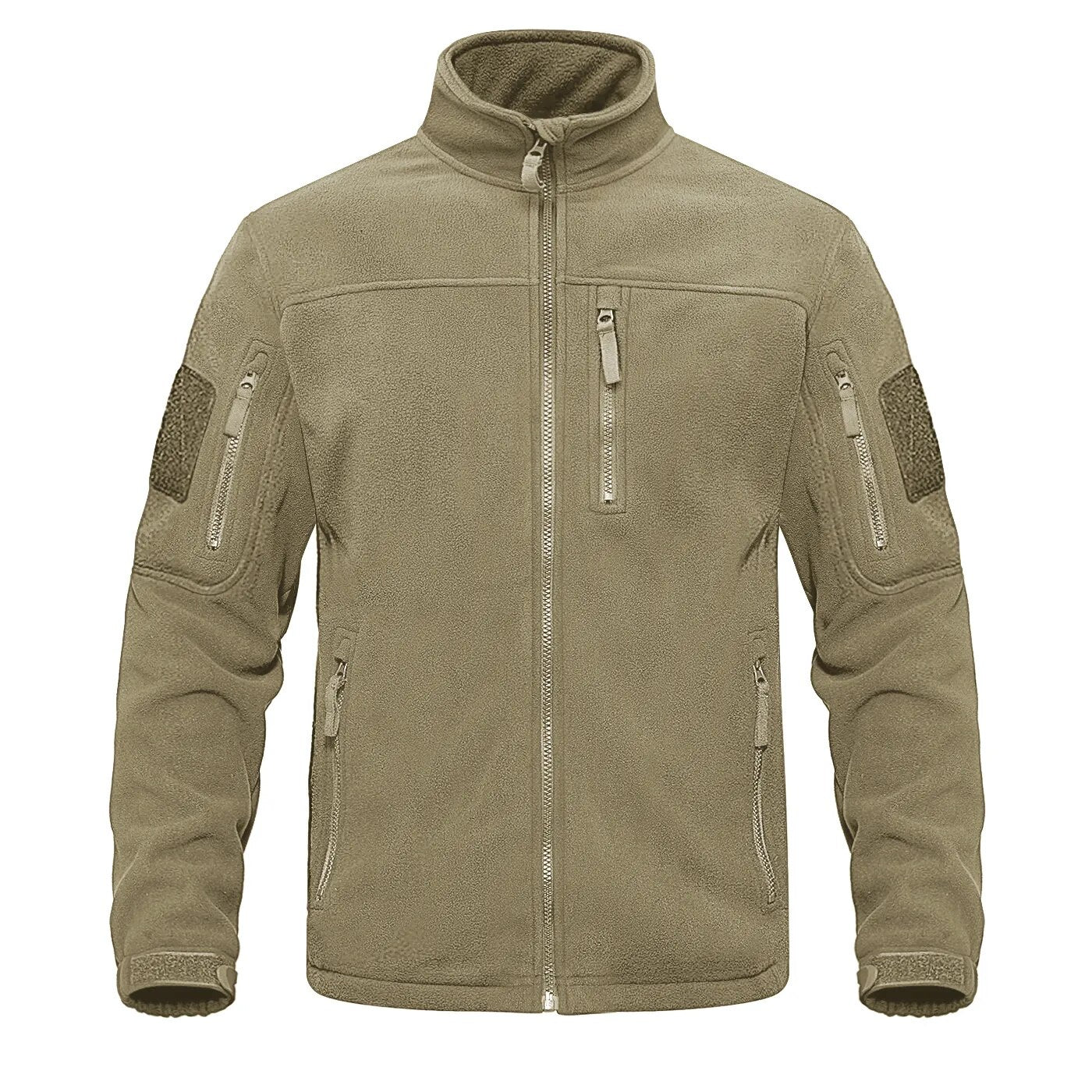 Green-fleece-thermal-warm-casual Tacvasen men's tactical jacket.