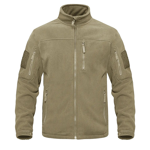Green-fleece-thermal-warm-casual Tacvasen men's tactical jacket.